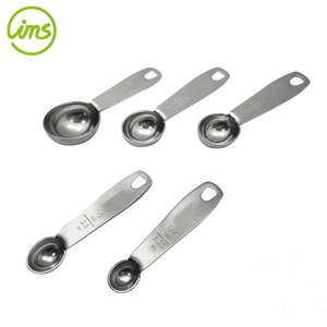 Juego de cucharas medidoras de acero inoxidable para ingredientes secos o líquidos Material metálico duradero - Product Image 6