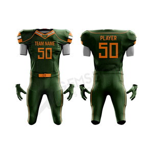 ชุดยูนิฟอร์มอเมริกันฟุตบอลสำหรับผู้ใหญ่ขายส่ง แห้งเร็ว ระบายอากาศได้ดี ป้องกันแบคทีเรีย ป้องกันรังสียูวี พิมพ์ลายดิจิทัลตามสั่ง 100% - Product Image 4