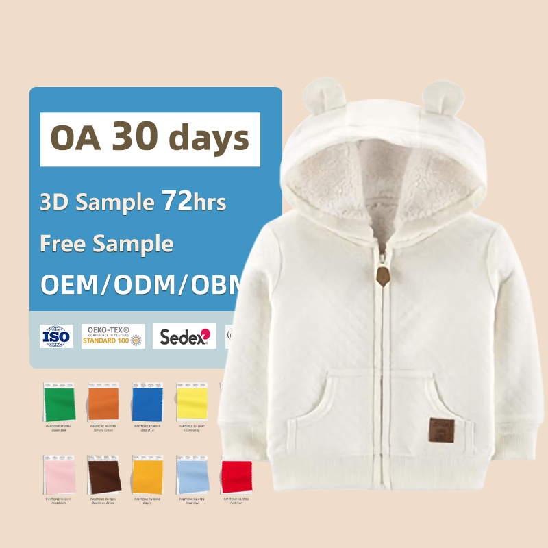 OA Pay/Детская куртка высокого качества, 30 дней Детский свитер с капюшоном, куртка с подкладкой из шерпы, осенне-зимние куртки для маленьких мальчиков и девочек