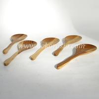 Cuillère à riz en bois de teck de 9,1 pouces, style moderne, faite à la main, décorative, accessoire pour la maison, la cuisine, le salon, la table basse