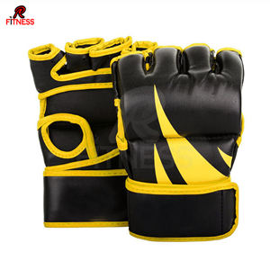 Gants de boxe professionnels demi-doigts, protège-pouce thaïlandais, gants de MMA en cuir véritable UFC - Product Image 2