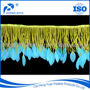 Cinta de tela de costura de 15-20cm, adorno de plumas de <span class=keywords><strong>ganso</strong></span> con flecos para manualidades DIY, ropa, vestido, disfraz, zapato, accesorio, fiesta, decoración del hogar - Product Image 3