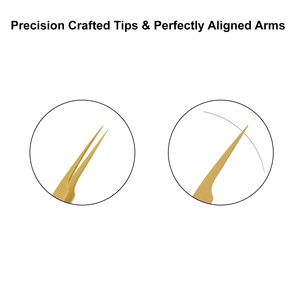 Pince à cils en acier inoxydable en grande quantité avec logo personnalisé pointe en fibre pointue outils de beauté de marque privée - Product Image 5