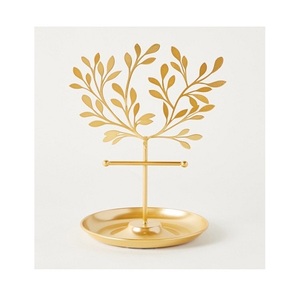 Support de bijoux en métal couleur or forme d'arbre boucle d'oreille porte-collier porte-bijoux au prix de gros - Product Image 1