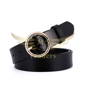 Vente en gros Ceintures en cuir pleine fleur cuir noir dame cinturones western vache filles ceintures à la mode en plein air femmes tenue décontracté - Product Image 1