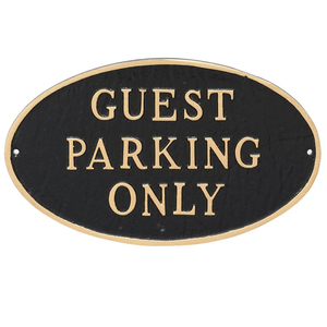 Placa de pared para estacionamiento de invitados, hierro fundido - Product Image 1
