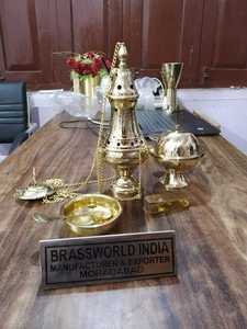 Cuchara de latón para iglesia, suministros de Iglesia, Brassworld, India - Product Image 3