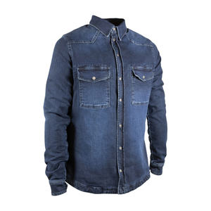 Vente chaude AA Aramid Doublure Veste en jean pour hommes Chemises à col à la mode avec protection principale - Product Image 6
