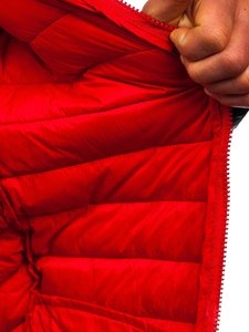 Blouson bombardier d'hiver XL pour hommes sur mesure imperméable à col montant tissu en toile écologique coupe ajustée 100% polyester - Product Image 6