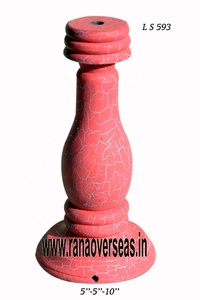 Base de lampe en bois moderne et élégante de couleur rose pour hôtel, bureau, chambre à coucher, couloir, café - Product Image 3