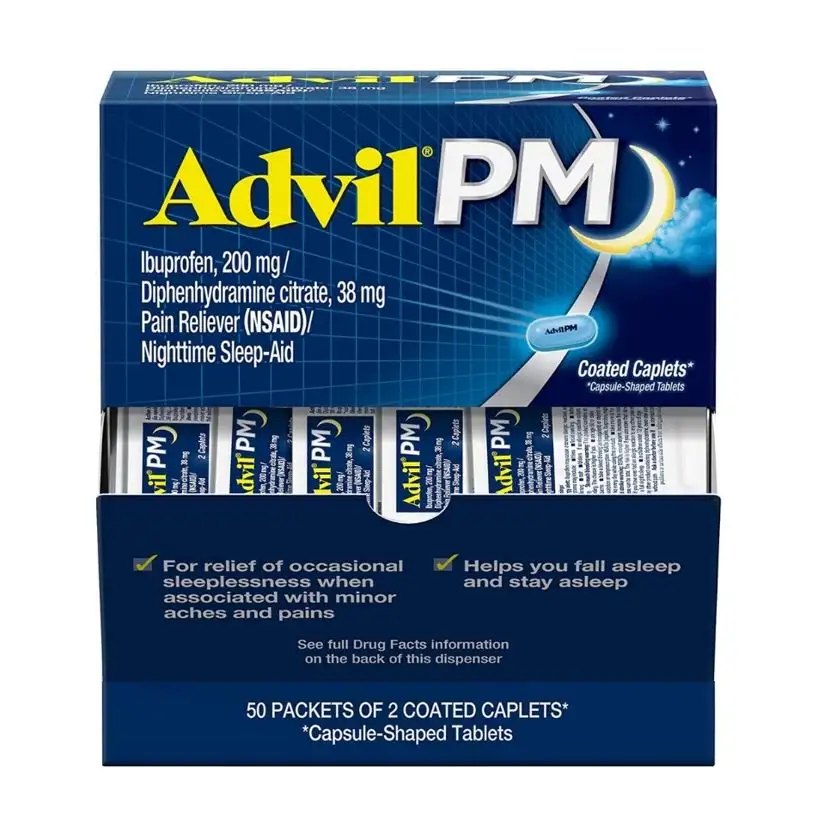 Cuddil — tablette revêtue pour le sommeil, anti-douleur PM, aide au sommeil pendant le sommeil, 200mg, 50x2 paquets