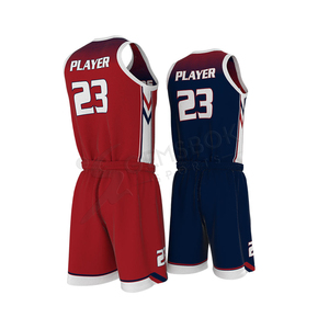 Uniforme de basket-ball personnalisé avec col en v, ensemble uniforme réversible, séchage rapide, confortable, nouvelle version 2019 - Product Image 5