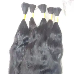 Discount price.Natural wave remy bulk wave human hair.No lice and nuts remy hair. best quality hairs from smvimpex India