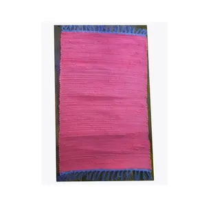 90X60 Cm Hình Dạng Hình Chữ Nhật Loomed Technics Handmade Plain Cotton Rugs Nhà Sản Xuất