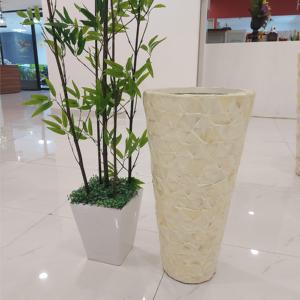 Maceta grande, florero blanco de perlas madre de proveedor de Vietnam utilizado como macetero, decoración y regalo - Product Image 3