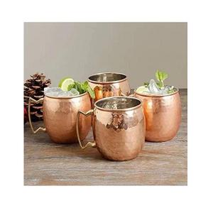 Juego de cuatro tazas para beber jugo de forma redonda en taza de agua de color cobre de acero inoxidable para uso en fiestas de bodas - Product Image 5