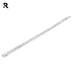 8.50 Carat Round Brilliant Cut Lab Grown Diamond VVS-SI Link <b>Bracelet</b> 14K Gold for Women and Men - Product Image 2