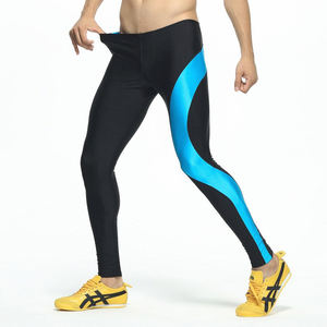 กางเกงเลกกิ้งผู้ชายลายสก็อต ผลิตจากผ้าสแปนเด็กซ์/โพลีเอสเตอร์ ป้องกันแบคทีเรีย กันลม ระบายอากาศ แห้งเร็ว และมีไซส์พลัส - Product Image 5