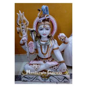 White Marble Indian God <b>Shiva</b> <b>Statue</b> Manufacture - Product Image 1