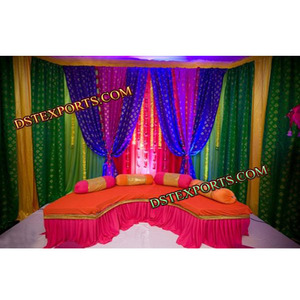 Scène mehanna de mariage indien, fonction punk jabs, scène traditionnelle, mariage mehanna, 1 pièce - Product Image 1