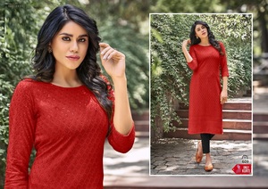 Wholesale Kurtis Ladies Cotton Rayon Women Fashion Ready Wear Low Price With Dupatta Festival Kurti - Product Image 6