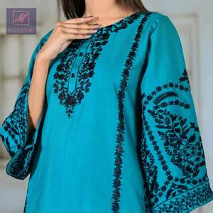 Kurtis de broderie en coton faits à la main pour adultes 2025 vêtements de fête traditionnels indiens Salwar Kameez - Product Image 3