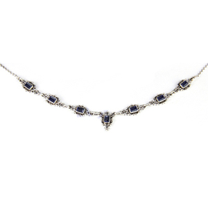 Pretty Iolite Gemstone <b>Silver</b> <b>Necklace</b> - Product Image 1
