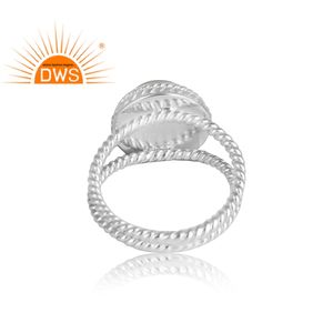 Bague en argent Sterling 925 avec pierre de lune naturelle arc-en-ciel, vente en gros, fabrication de bijoux - Product Image 3