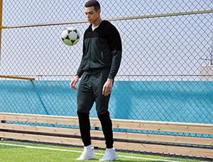 Ensemble deux pièces unisexe de jogging de sport pour hommes personnalisé survêtement en polyester et velours de coton écologique à la mode pour les sports d'hiver - Product Image 3