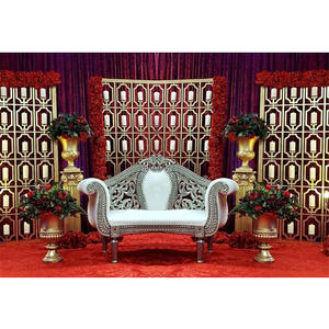 เทียนสำหรับเวทีงานแต่งงาน,เชิงเทียนมีไฟตกแต่งกำแพงด้านหลังทำจากเทียนสำหรับเวทีงานแต่งงานงานแต่งงาน - Product Image 1