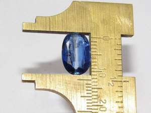 หินอัญมณีทรงไข่ไคยาไนต์เจียระไนสีฟ้าอัญมณีหลวมธรรมชาติสำหรับทำเครื่องประดับ - Product Image 4