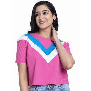 Novedad de 2025, camisetas de manga corta de verano para mujer, camisetas cortas con logotipo personalizado para mujer, camisetas 100% de algodón para mujer a la moda - Product Image 5