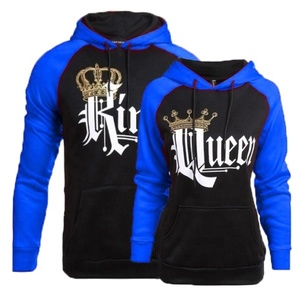 Sweat-shirt pour hommes et femmes, sweat à capuche imprimé roi et reine d'everglow, Couple, - Product Image 2