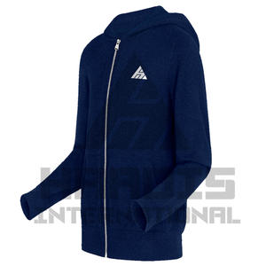 2024 nouveauté Logo personnalisé vêtements de rue hiver 400gsm lourd Vintage fermeture éclair strass à capuche pour homme - Product Image 3