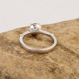 Wholesale Dainty Handmade Sterling 925 New Arrival Solitaire <b>Ring</b> Natural Moldavite Diamond As Main <b>Stone</b> for Weddings - Product Image 5