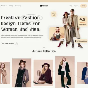 Diseño de sitio web de comercio electrónico, ropa de moda superior, B2B B2C, Diseño de Mercado, web de comercio en línea