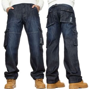 Dark <b>Jeans</b> Multi Pockets Cargo Trousers High Quality Denim <b>Jeans</b> Cargo Pants for Men on Wholesale Price Direct From Manufacturer - Product Image 1