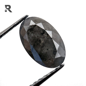 1.05 CT de diamant naturel en vrac de couleur grise, de forme ovale, taille Rose réelle - Product Image 2