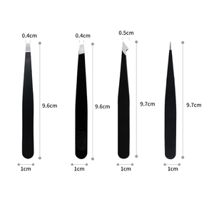 4Pcs/Set Professional Eyebrow Tweezers Eyebrow Hair Removal Clip Makeup Sets Eyelash Extension Eyelash Tweezers Beauty - Product Image 6
