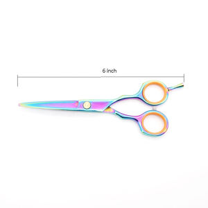 Ciseaux de coiffeur arc-en-ciel prix Offre Spéciale 5.5 pouces ciseaux de coupe de cheveux ensemble de coiffeur outils de coiffure - Product Image 3