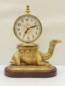 Reloj de mesa náutico de metal antiguo, redondo, de latón, con base premium, para oficina y sala de estar - Product Image 3