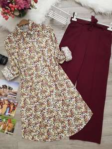 Fantaisie Top Kurtis Dames Coton Rayonne Femmes Dernier Design De Mode Prêt À Porter Bas Prix avec Palazzo Robe Indienne En Gros Alphanumero - Product Image 6