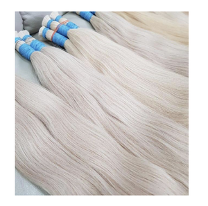 Factory Wholesale Natural Virgin 100% Human Hair Extension Unprocessed Raw Vietnamese Hair Dyed Straight <b>Wig</b> for <b>Braiding</b> - Product Image 1