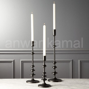 <b>Black</b> <b>Pillar</b> <b>Candle</b> Holder - Product Image 1