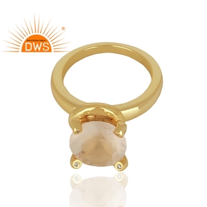 Best Selling 2026 Sterling Silver Natural CZ & <b>Rose</b> <b>Quartz</b> Stackable <b>Ring</b> For Women Jewelry Manufacturer - Product Image 2