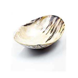 Bols en forme de corne naturelle, vaisselle en acier inoxydable et couleur blanche naturelle adaptée à la décoration de la maison, magasins, utilisation de bols en corne - Product Image 1