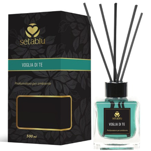 Turkish Manufacturer's <b>500ml</b> Eco-Friendly Voglia Di Te Reed Diffuser Colorful <b>Glass</b> <b>Bottle</b> Liquid Air Freshener for Home Private - Product Image 1