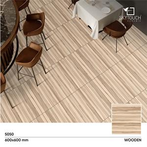 Color sólido marfil Diseño moderno y clásico Impermeable 600x600 Baldosa de cerámica de madera Precio de venta - Product Image 2