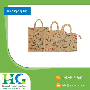 Best Quality Handmade Jute Bag Decorative Multipurpose <b>Lunch</b> Bag with Zip Trending Design by Indian Supplier for Promotions - Product Image 2