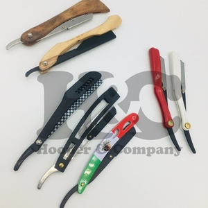 Rasoirs professionnels en acier inoxydable barbier rasoir droit revêtement en papier personnalisé pliant bois durable pour cheveux visage vison - Product Image 3